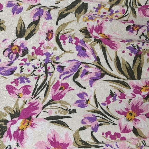 Lane Bryant Floral Short Sleeve Belted Scoop Neck Top 26/28 - Picture 4 of 8
